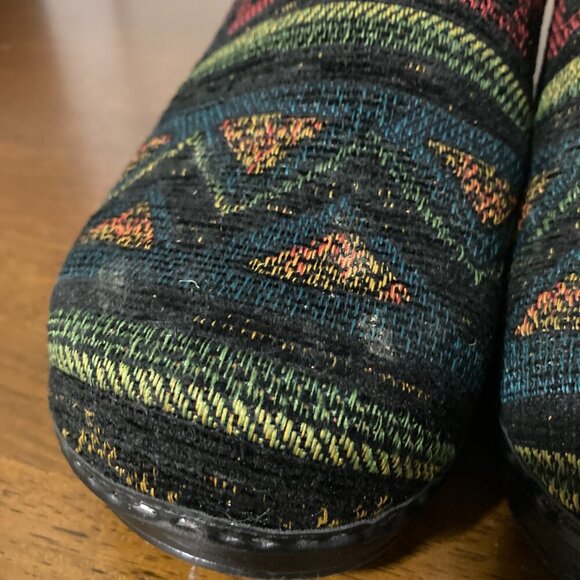Dansko Clogs Womens 42/10.5 Mens 9.5 Multicolor Geometric Pattern Italy - Picture 2 of 14